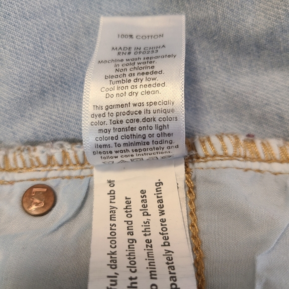 Pacsun Two Tone 4 Pocket Denim Mini Skirt Frayed Raw Hem Size 27 - Picture 4 of 4